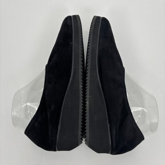 Eileen Fisher Wedge Ballet Flat Slip On Shoes 10 Blk Suede Minimalist Lagenlook - Picture 4 of 9